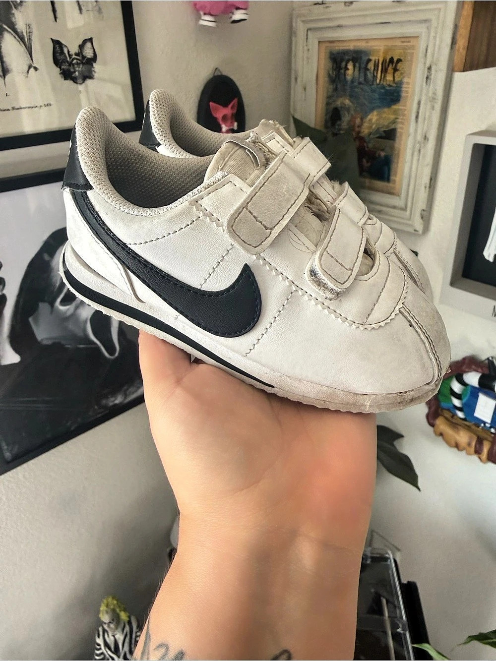 Nike Cortez Basic SL Toddler White & Black Sneakers